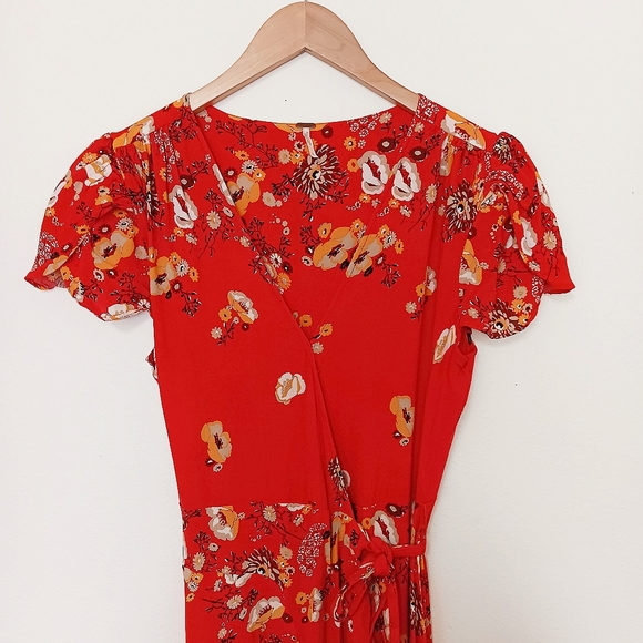 Free People | Gorgeous Jess Wrap Maxi Dress Red Combo for Revolve | Small - Picture 9 of 12